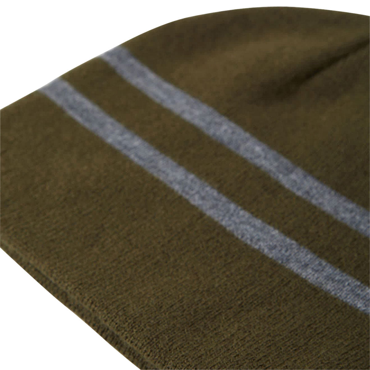 Brixton Skully Beanie - Dark Olive/Heather Grey Stripe image 2