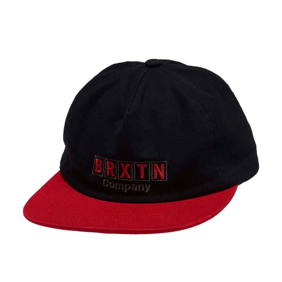 Brixton Blocked Snapback Hat - Black/Red image 1