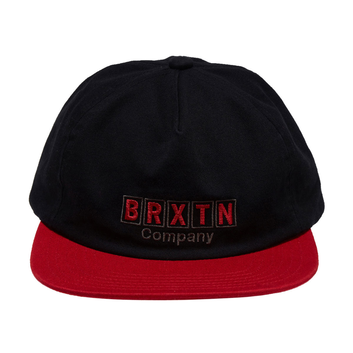 Brixton Blocked Snapback Hat - Black/Red image 5