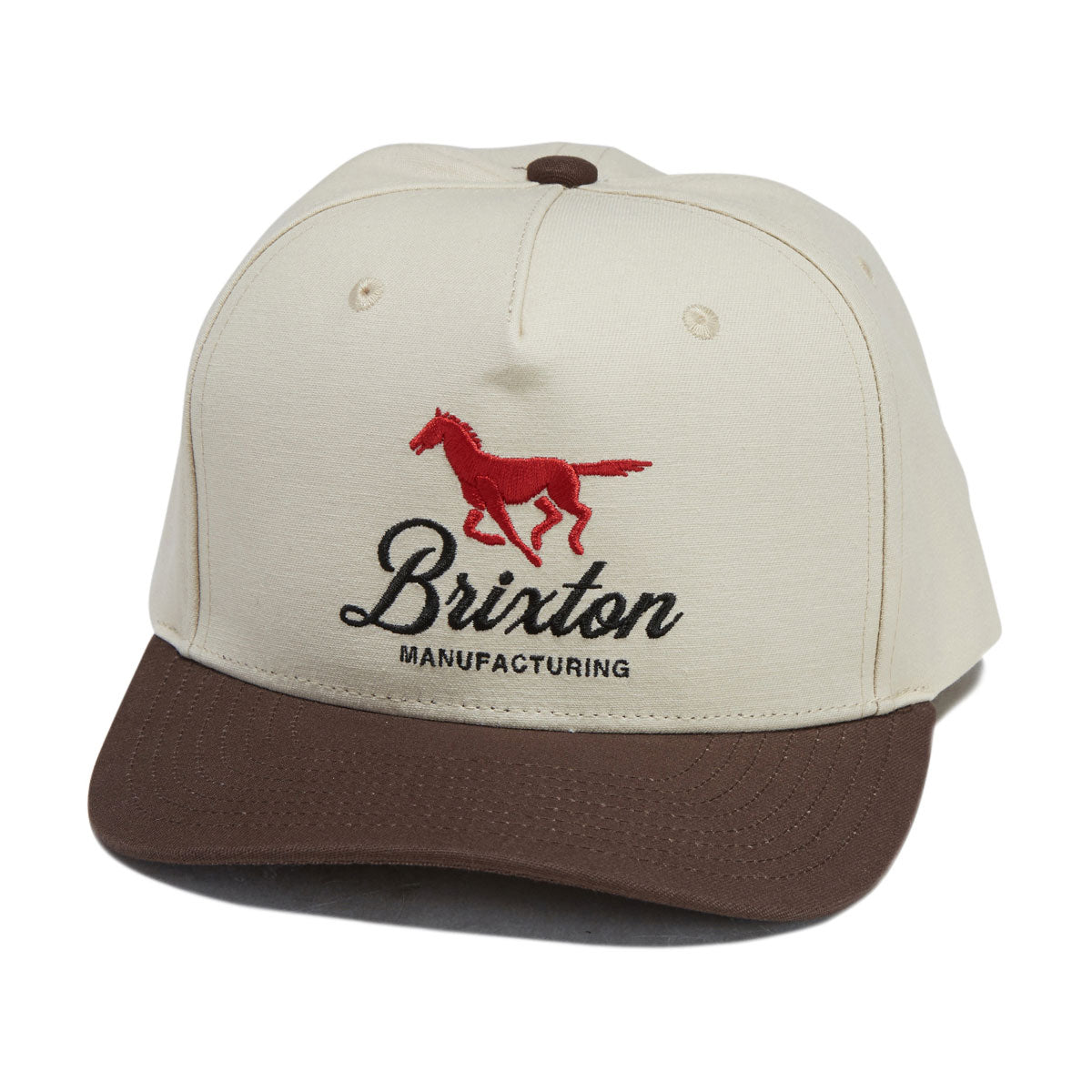 Brixton Leisure Snapback Hat - Khaki/Coco image 1