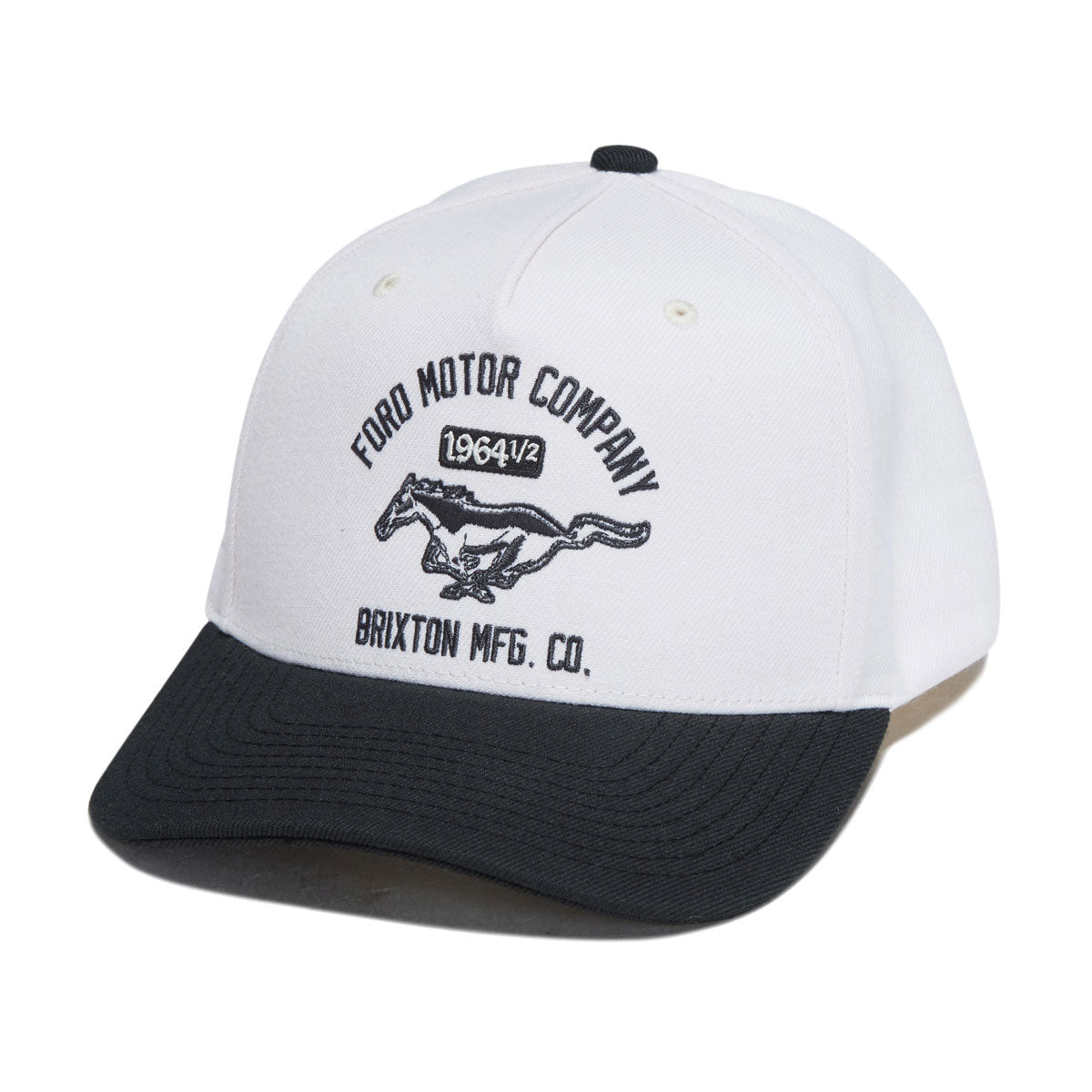 Brixton x Ford Mustang Snapback Hat - Wimbledone White/Burnt Rubber image 1
