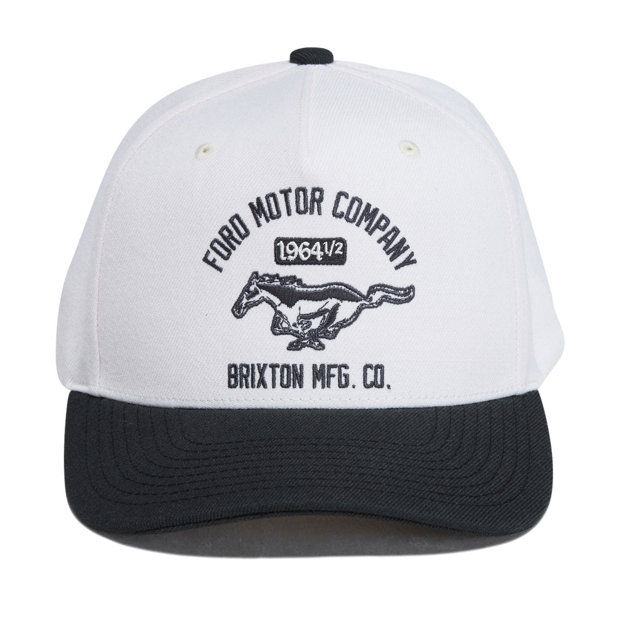 Brixton x Ford Mustang Snapback Hat - Wimbledone White/Burnt Rubber image 5