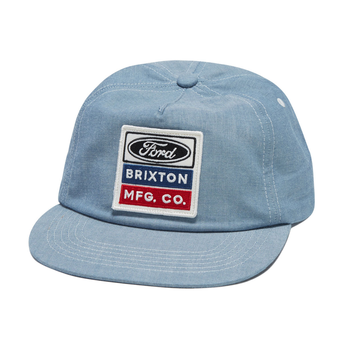 Brixton x Ford Service Dept Snapback Hat - Blue Chambray image 1