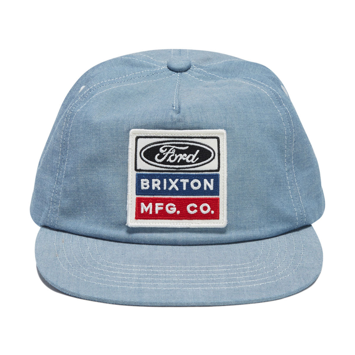 Brixton x Ford Service Dept Snapback Hat - Blue Chambray image 5