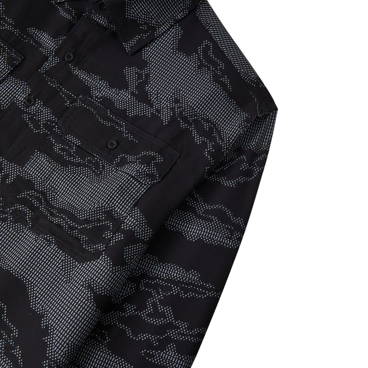 Brixton Journey Lightweight Long Sleeve Woven Shirt - Black Camo image 4