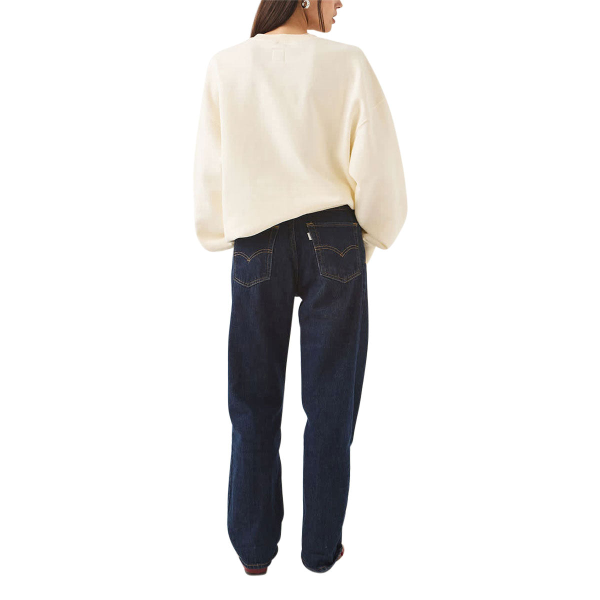 Brixton x Ford Built Tough Crew Sweatshirt - Wimbledon White image 5