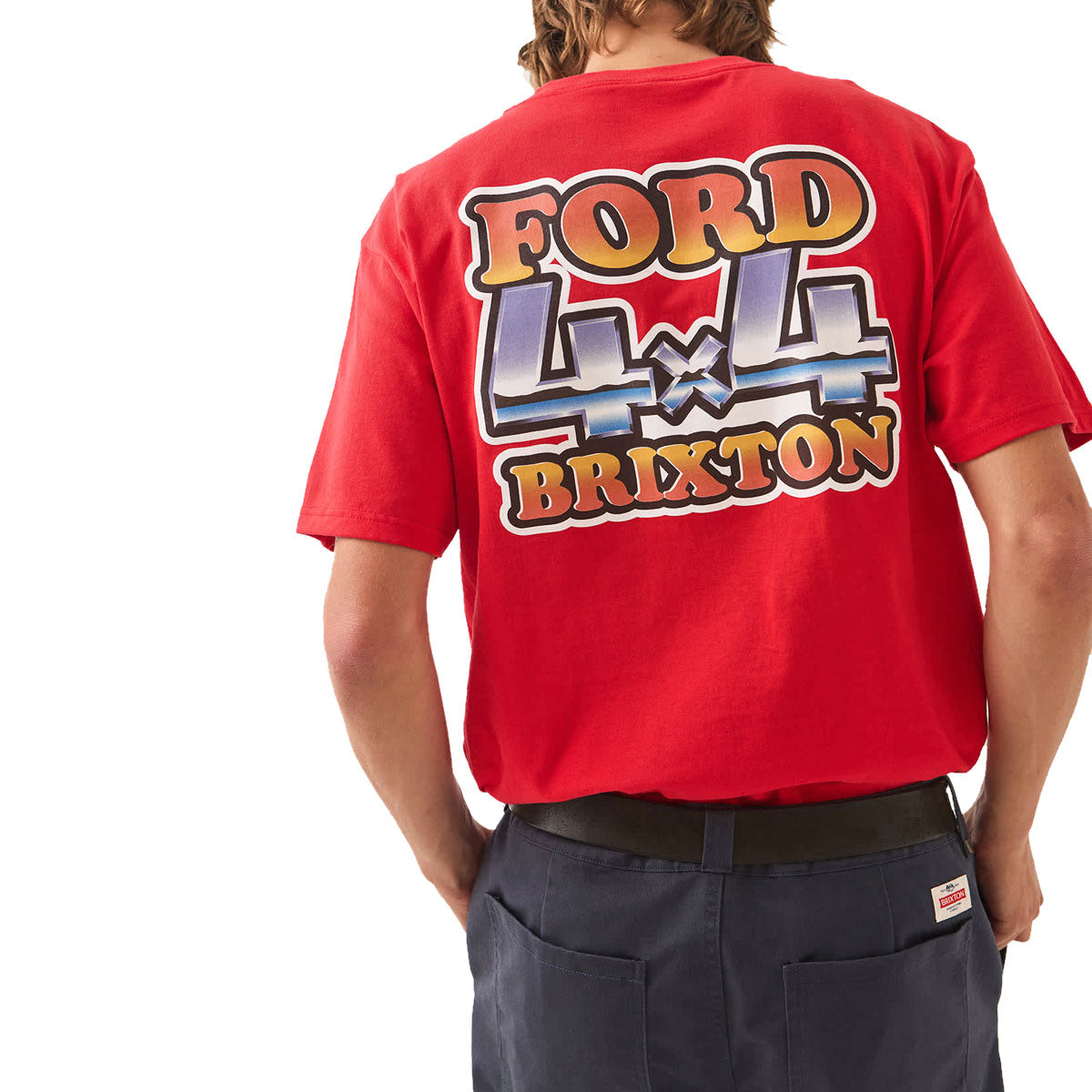 Brixton x Ford 4x4 Chrome T-Shirt - Rangoon Red image 4