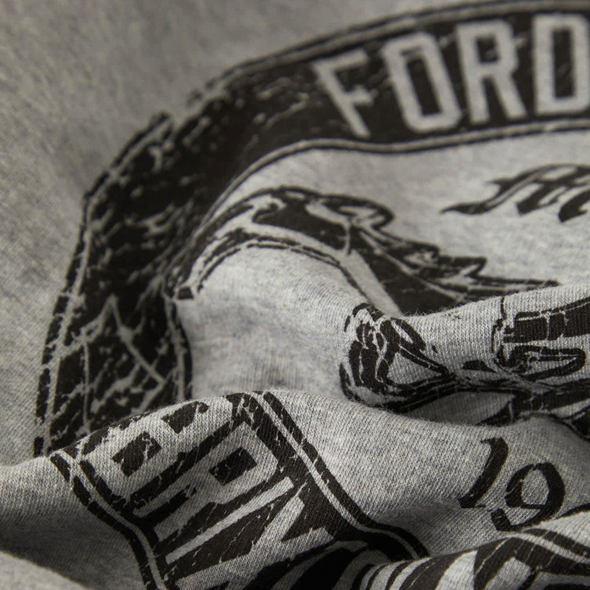 Brixton x Ford Mustang Hoodie - Heather Grey image 5