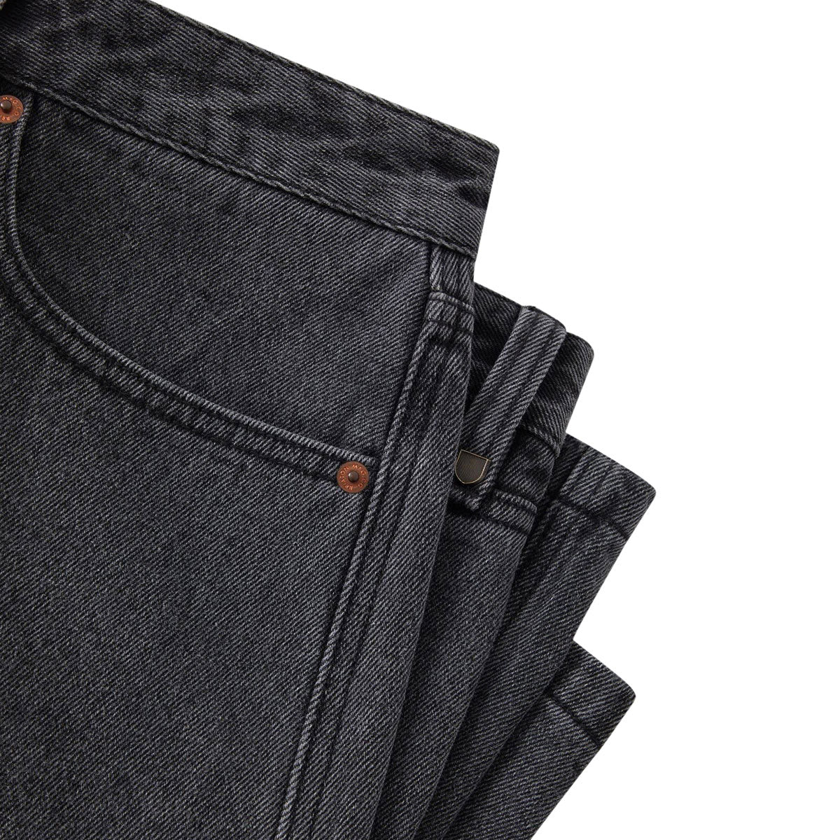 Brixton Relaxed Shorts - Washed Black Denim image 4