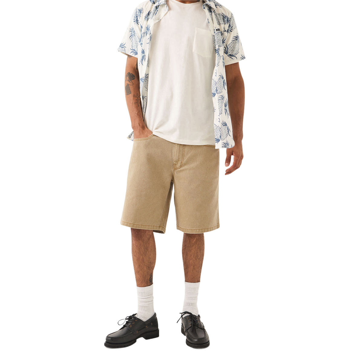 Brixton Relaxed Shorts - Washed British Khaki image 2
