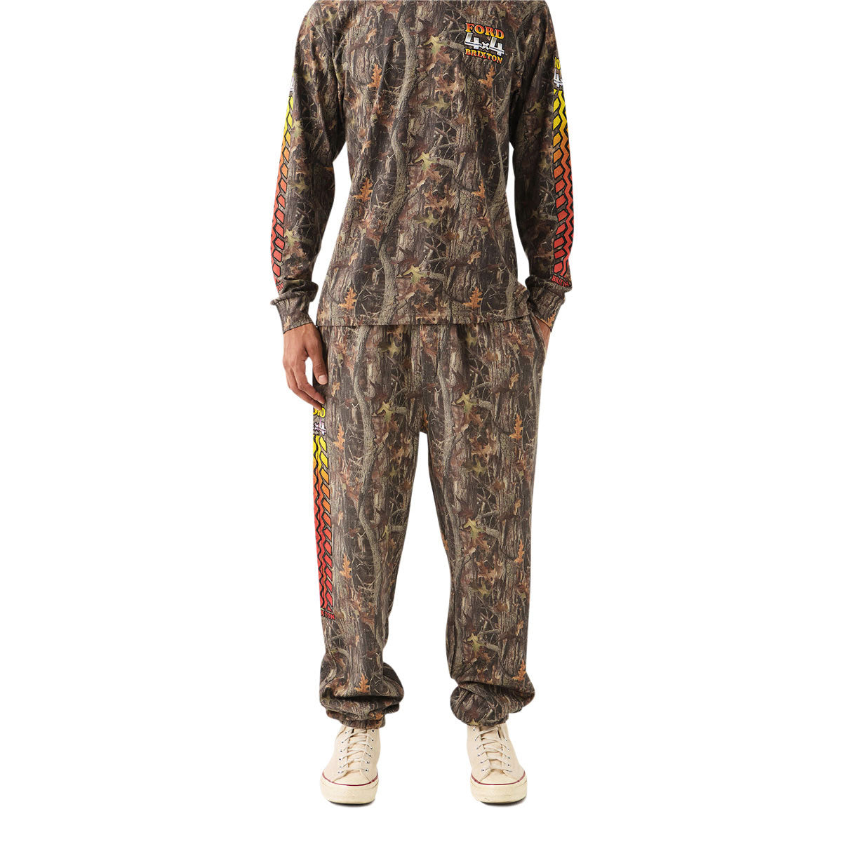 Brixton x Ford 4x4 Chrome Sweatpant Pants - Boxwood Green image 2