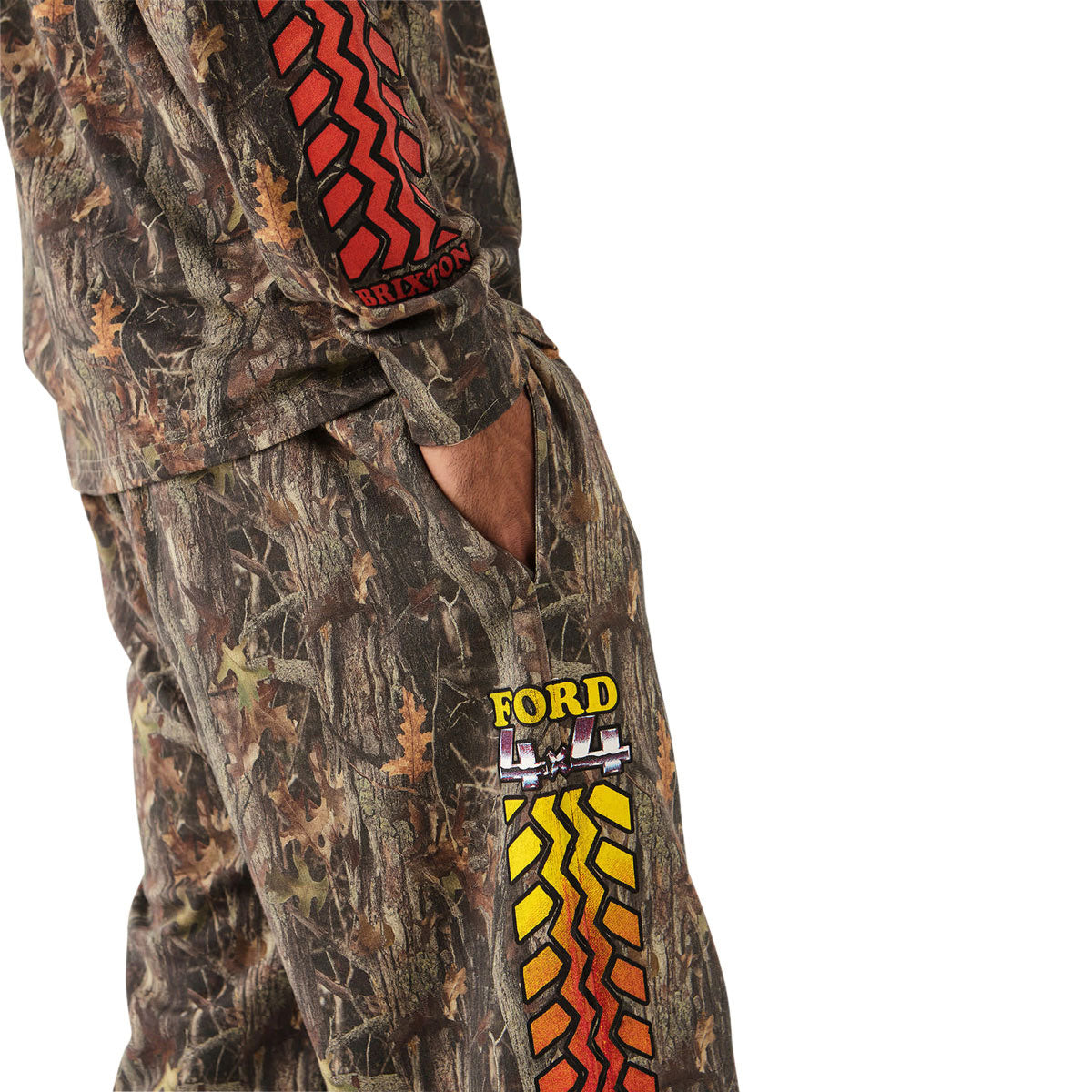 Brixton x Ford 4x4 Chrome Sweatpant Pants - Boxwood Green image 3