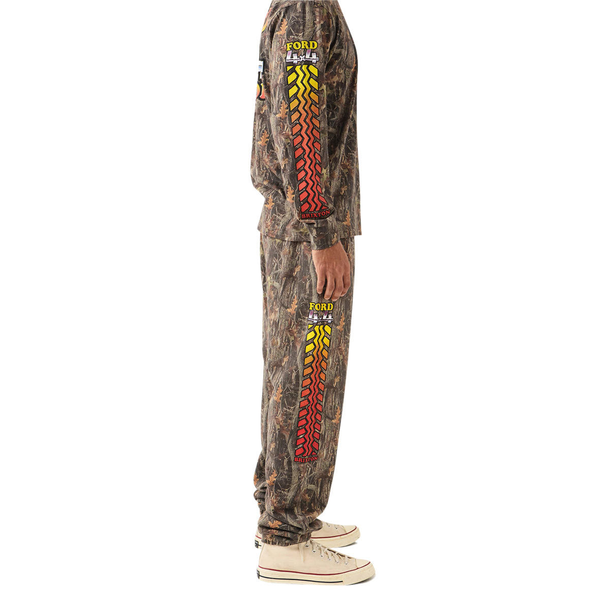 Brixton x Ford 4x4 Chrome Sweatpant Pants - Boxwood Green image 4