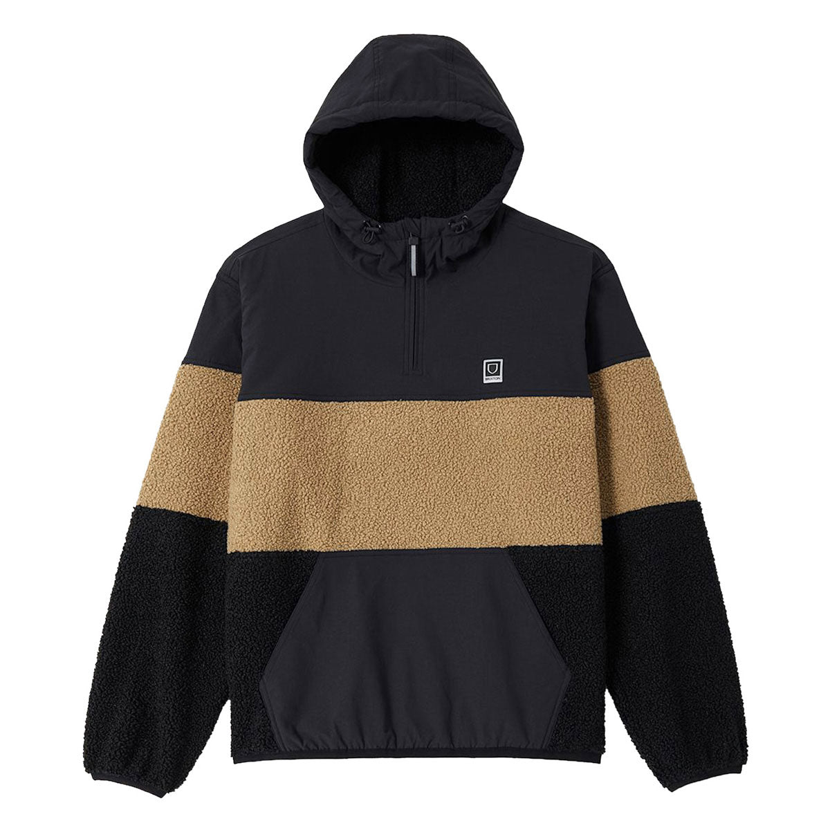 Brixton Journey Tech Fleece Sweatshirt - Black/Sand image 1
