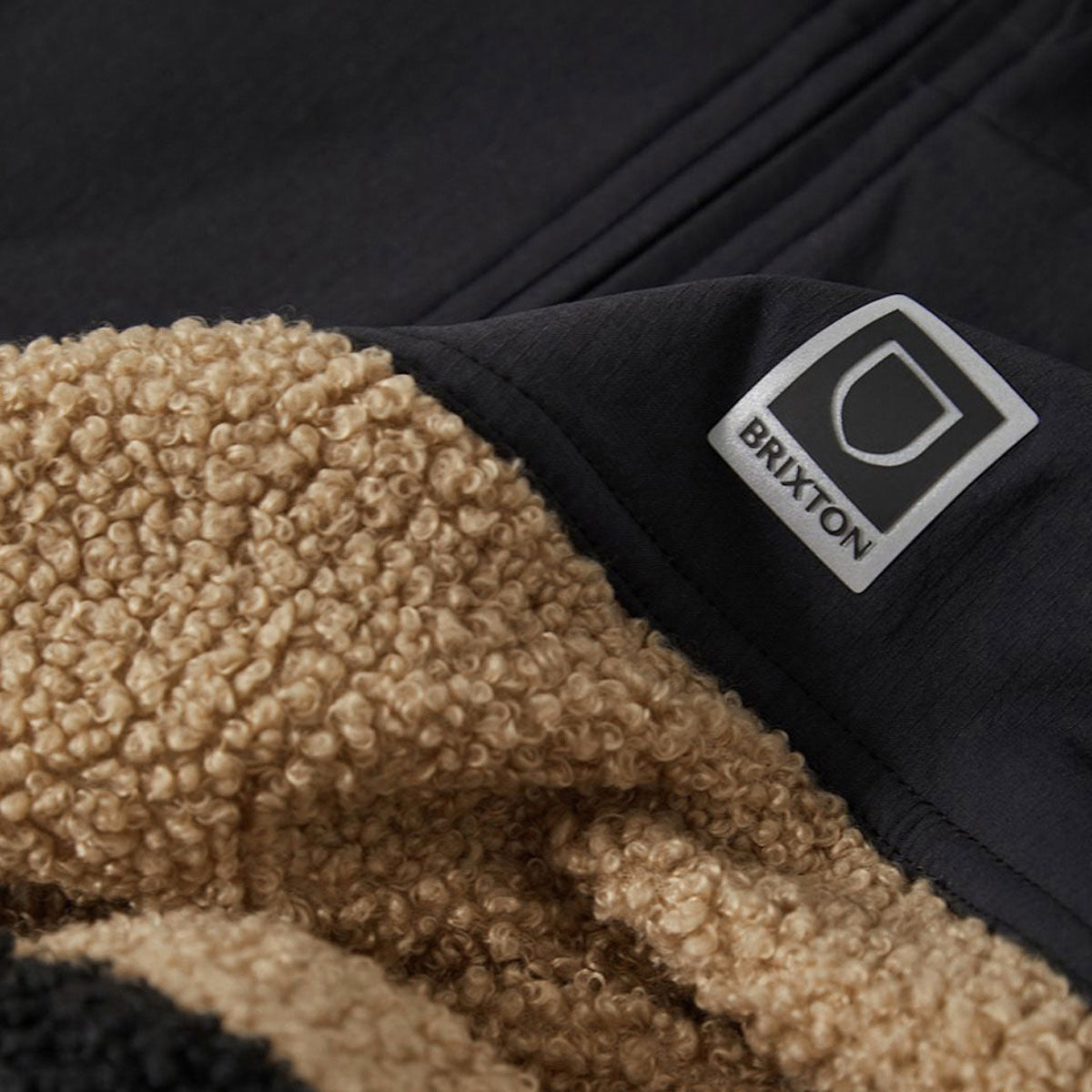 Brixton Journey Tech Fleece Sweatshirt - Black/Sand image 3