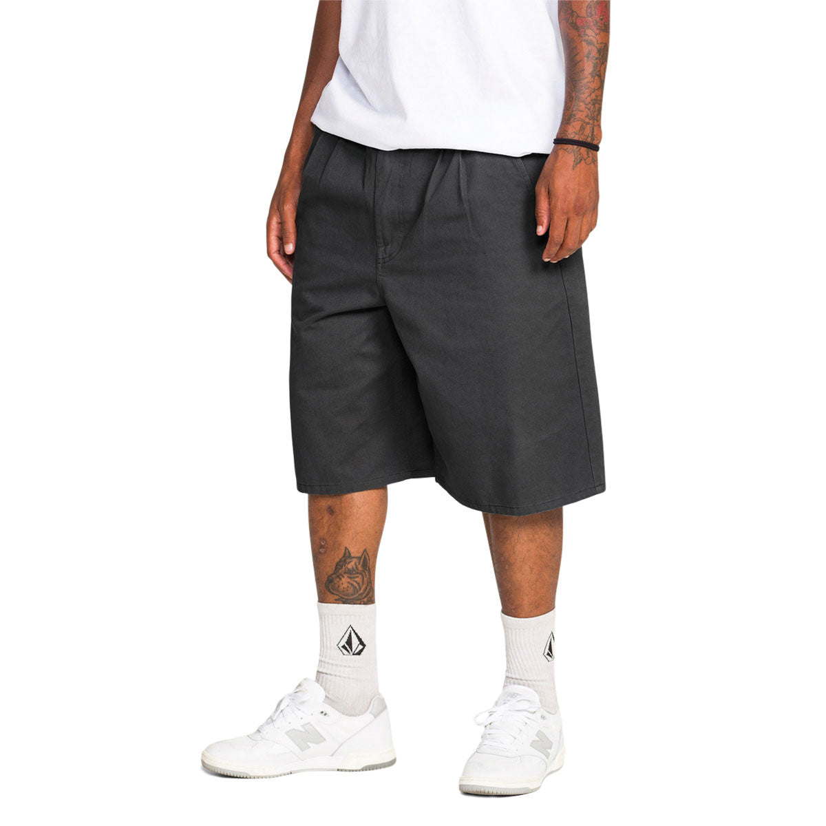 Volcom Chillow Pleated Ew Chino VS 24 Shorts - Castlerock image 2