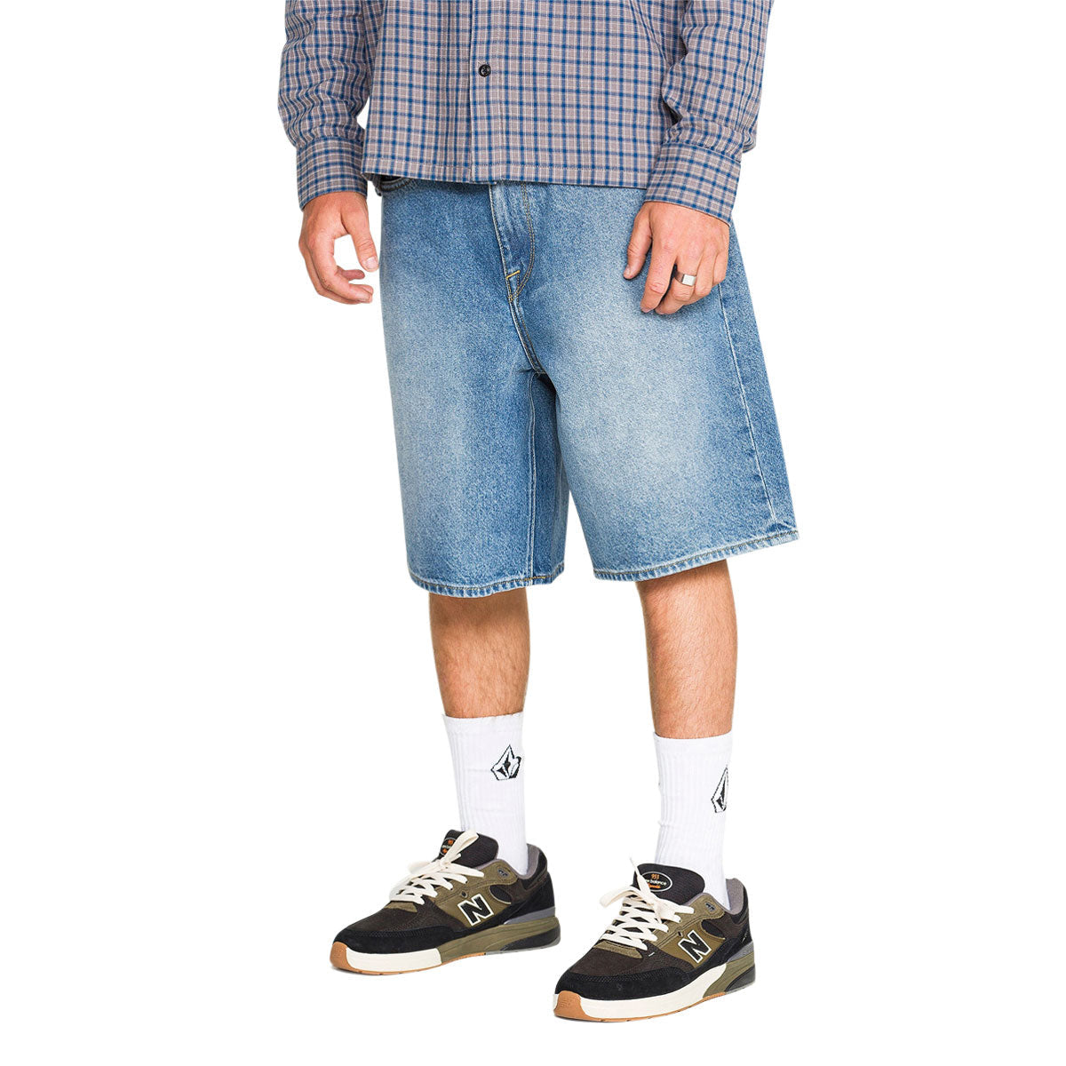 Volcom Billow Denim 22 Shorts - Euro Light Blue image 4