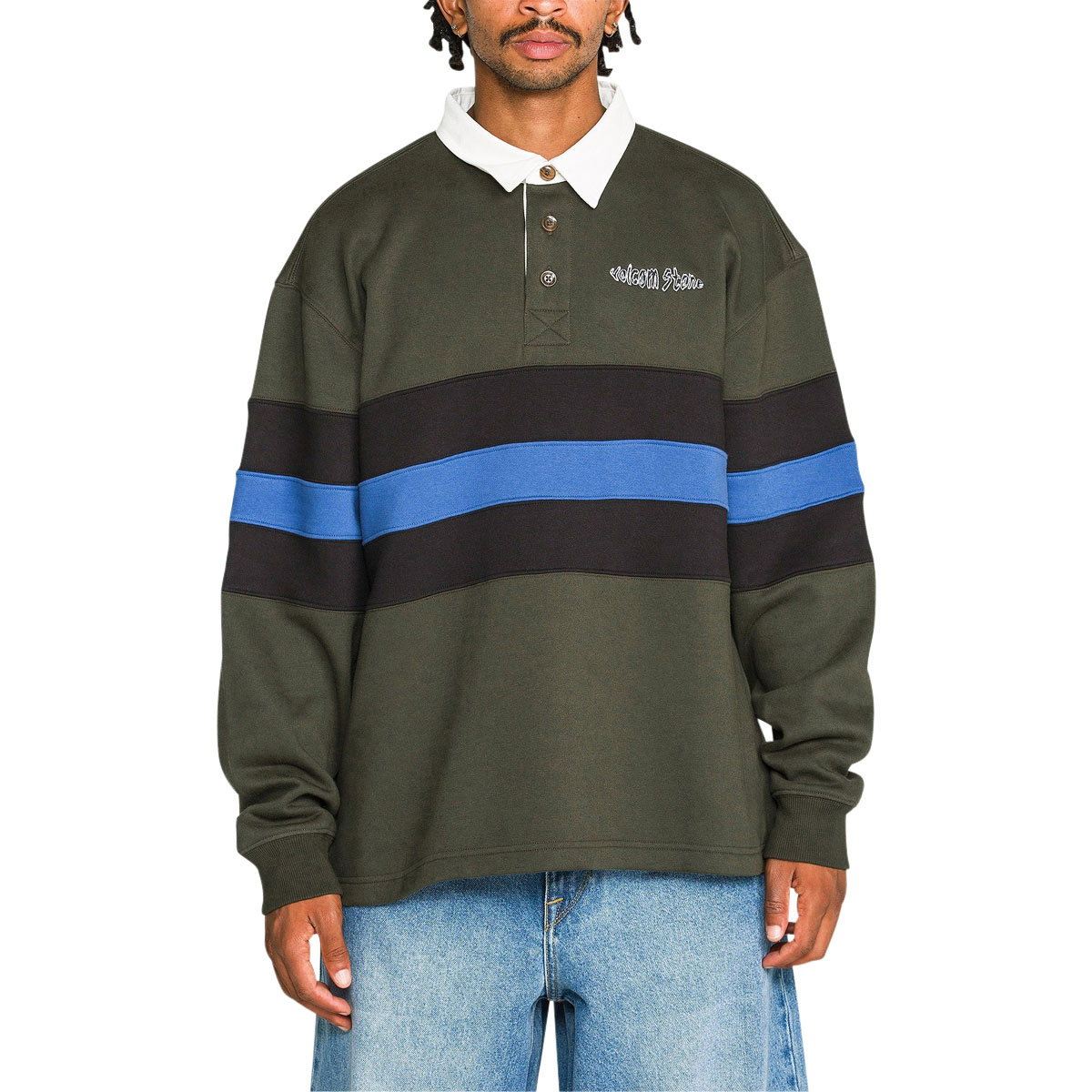 Volcom Scratch Stone Fleece Sweatshirt - Rinsed Black image 1