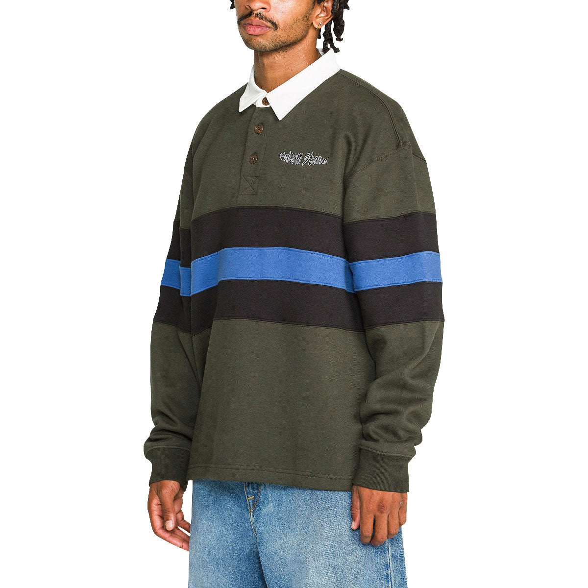 Volcom Scratch Stone Fleece Sweatshirt - Rinsed Black image 3