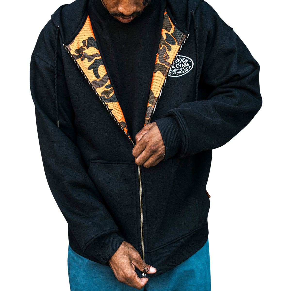 Volcom On The Hunt Workwear Zip Hoodie - Antique Black image 4