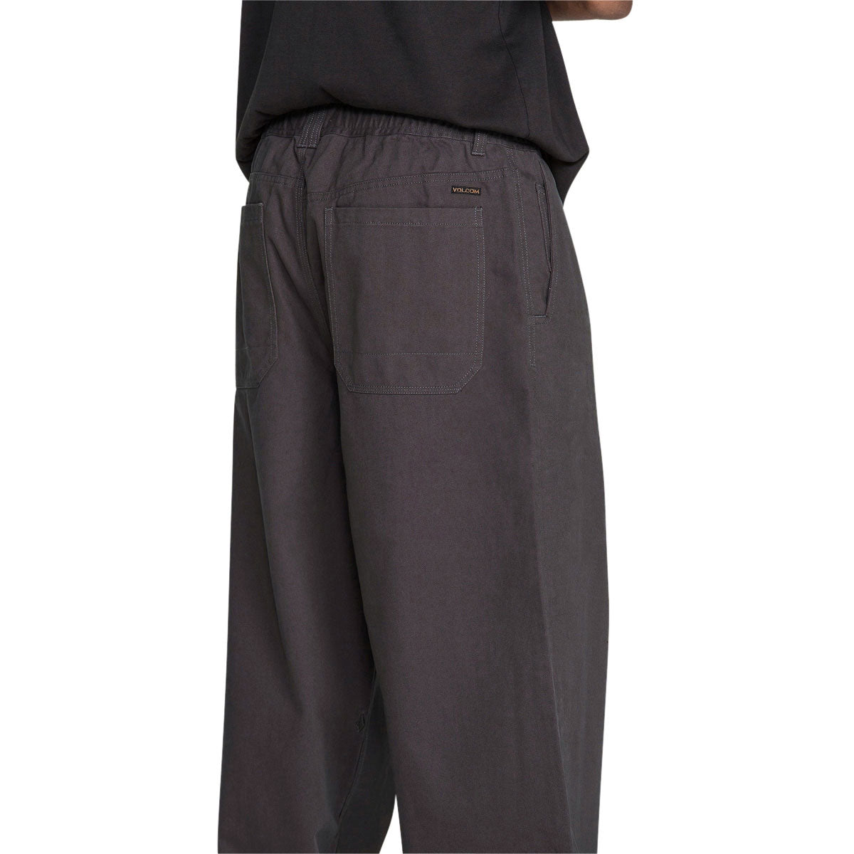 Volcom Chillow Pleat Elastic Waist Pants - Asphalt Black image 3