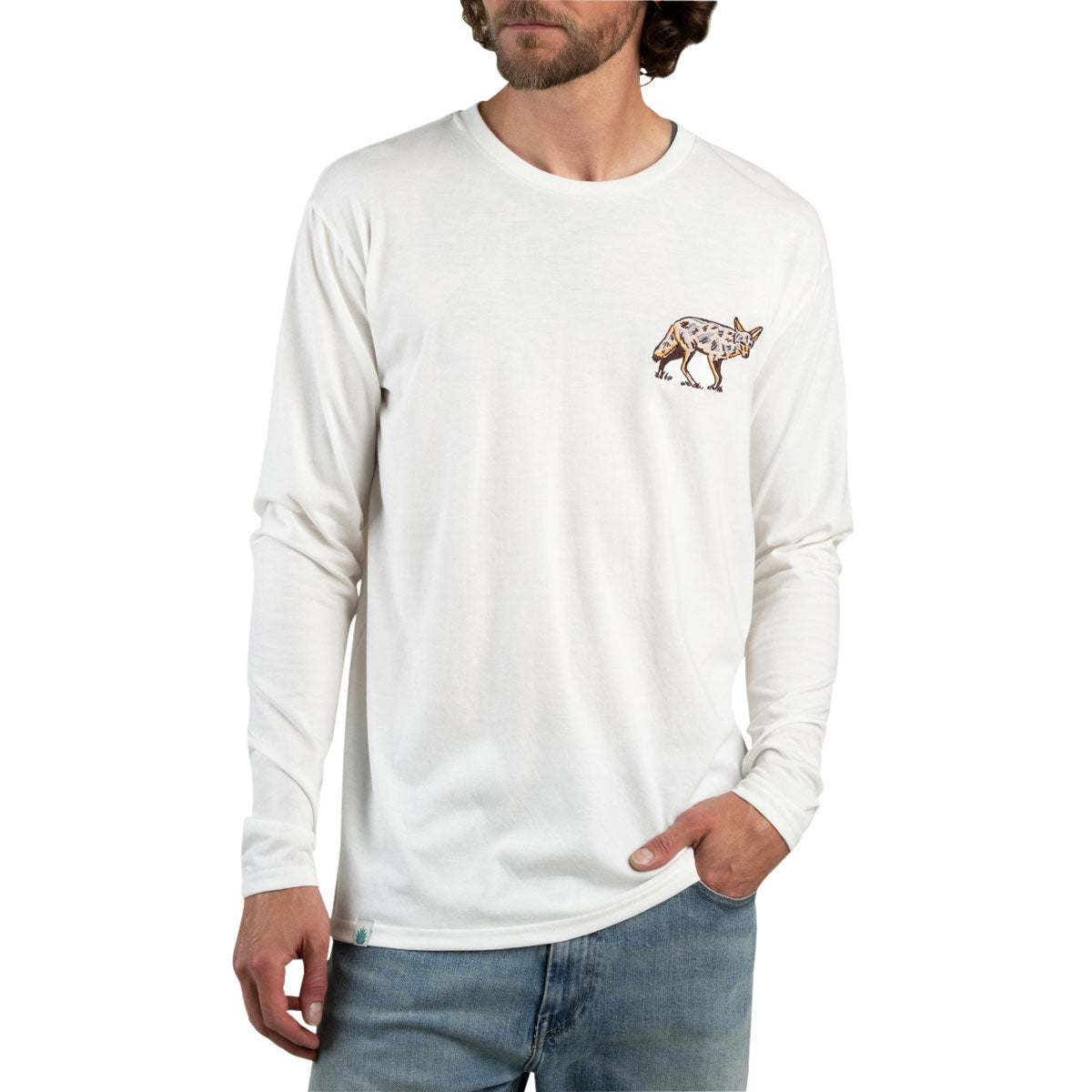 Sendero Coyote Long Sleeve T-Shirt - Vintage White image 2