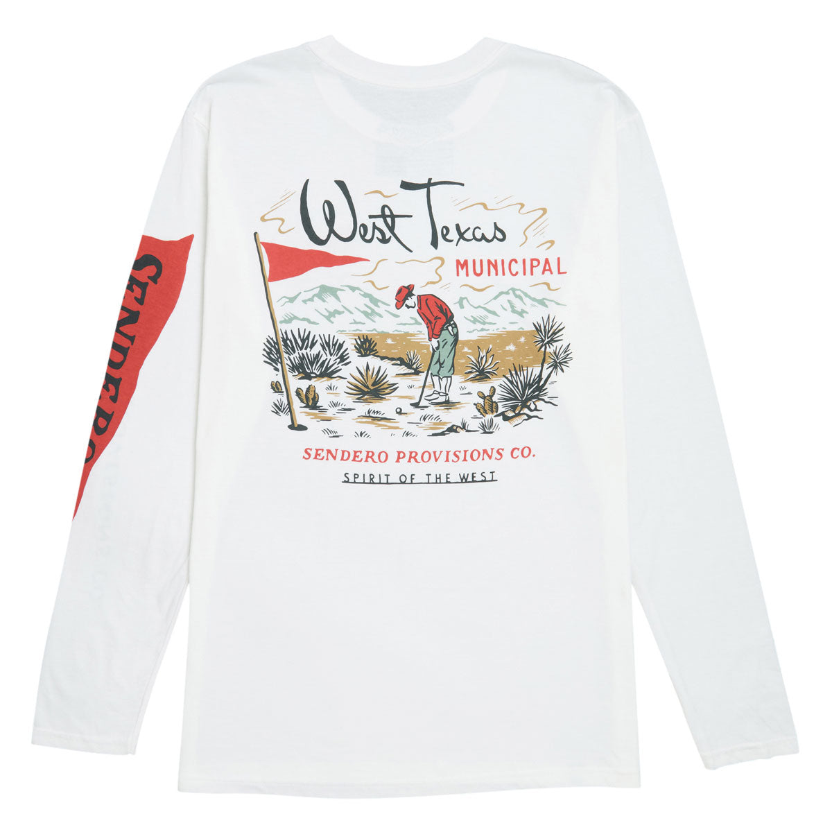 Sendero West Texas Municipal Long Sleeve T-Shirt - Vintage White image 1