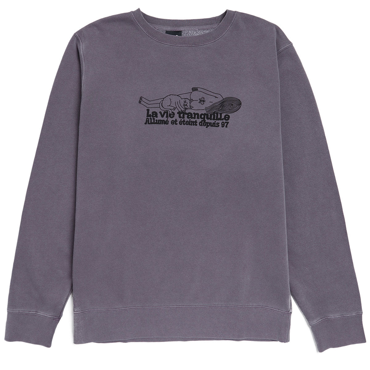 The Quiet Life x Jay Howell La Vie Pigment Dyed Sweater - Plum image 1