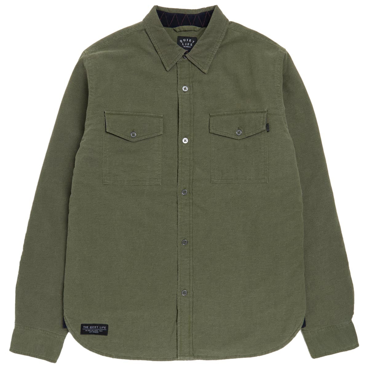 The Quiet Life Insulator Quilted Flannel Shirt Jacket - Olive image 1