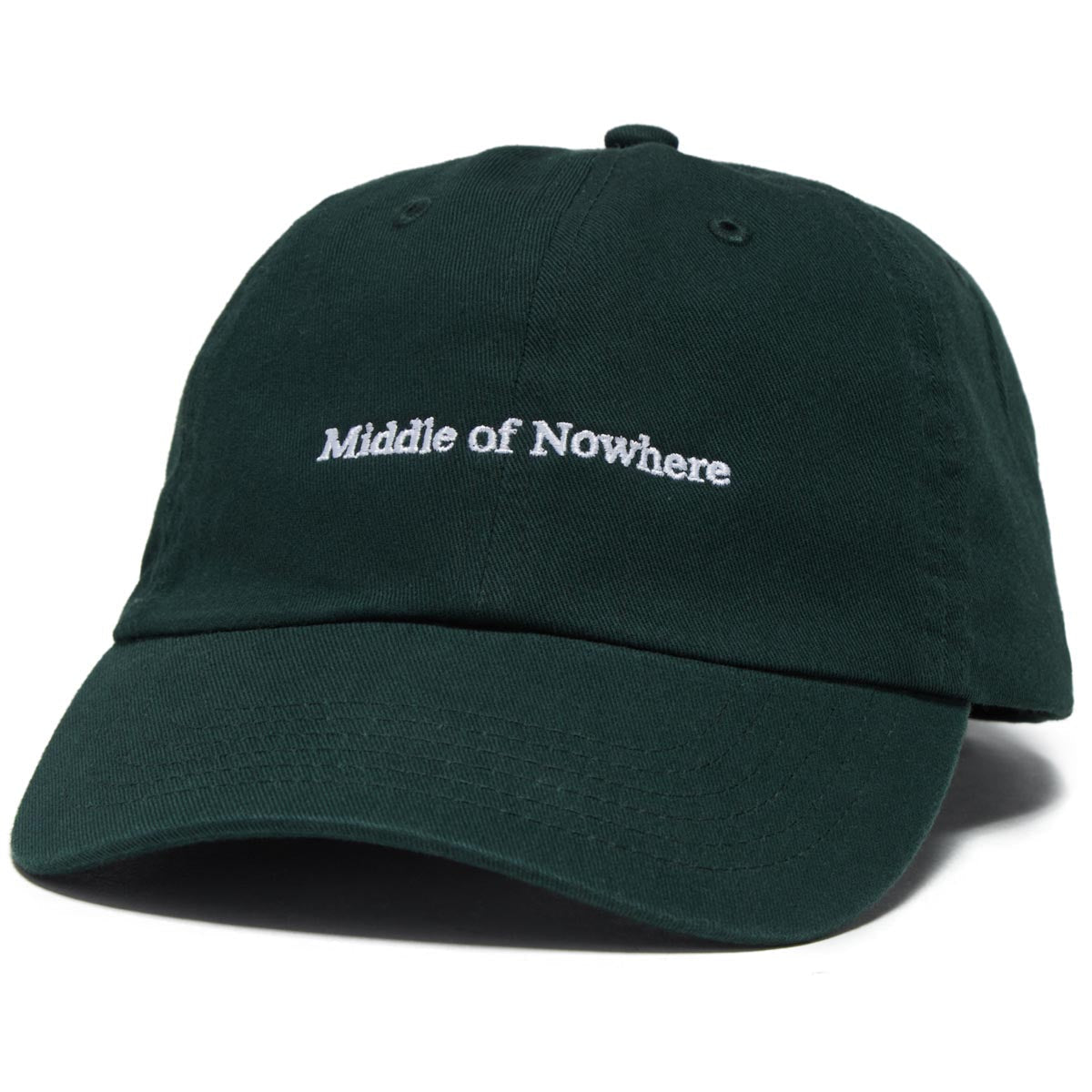 The Quiet Life Middle Of Nowhere Desert Serif Dad Hat - Hunter Green image 1