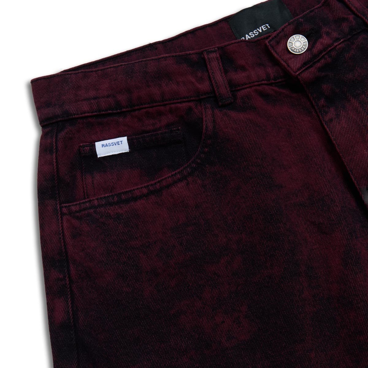 Rassvet Baggy Denim Pants - Burgundy image 3