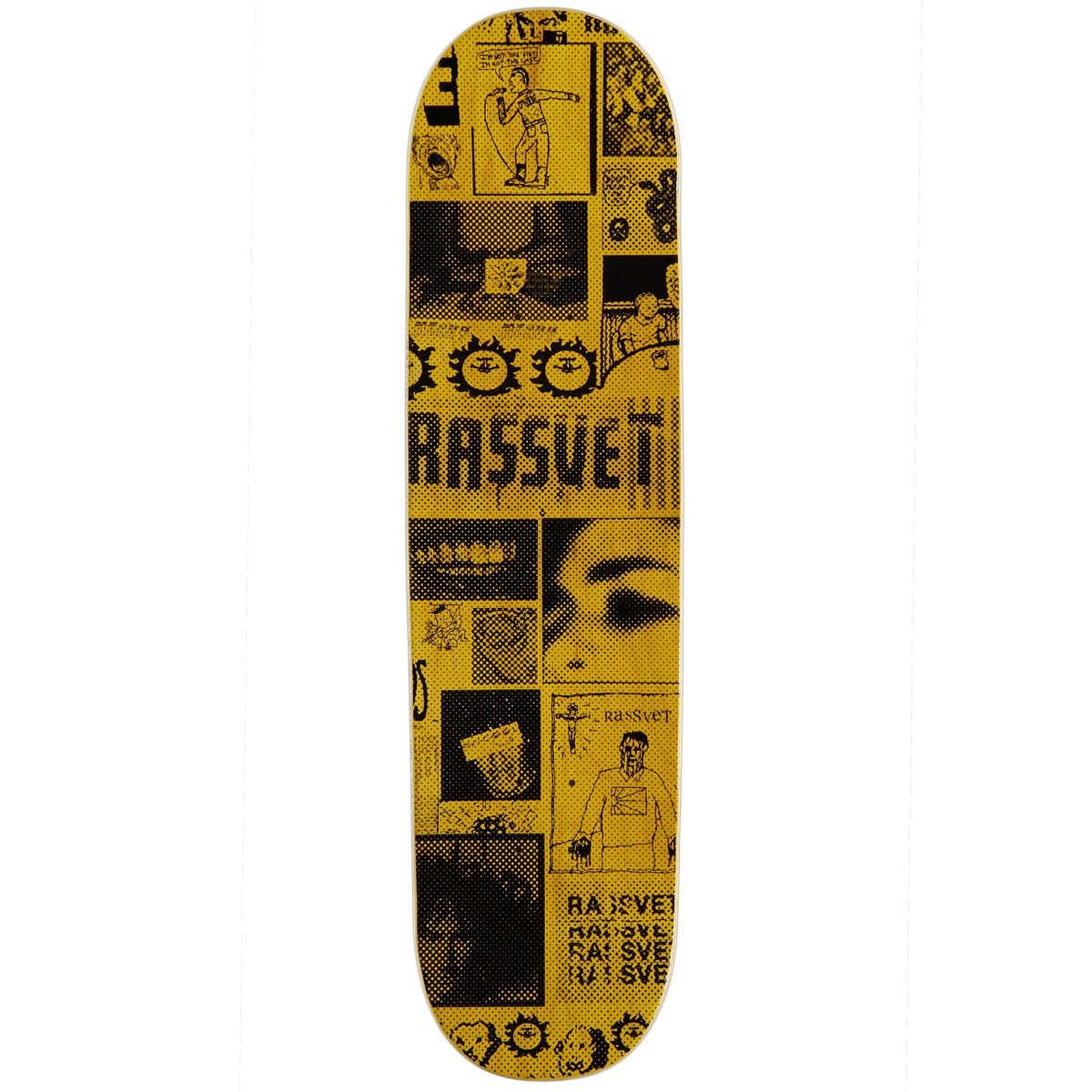 Rassvet Collage Skateboard Deck - Light Grey - 8.60