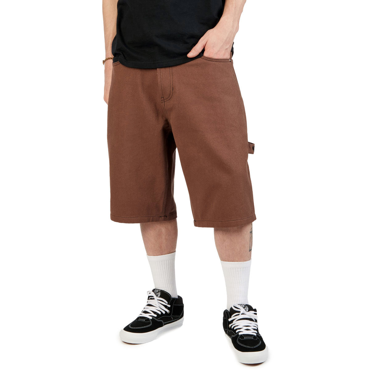 CCS Hammer Loop Canvas Shorts - Brown/Black image 1