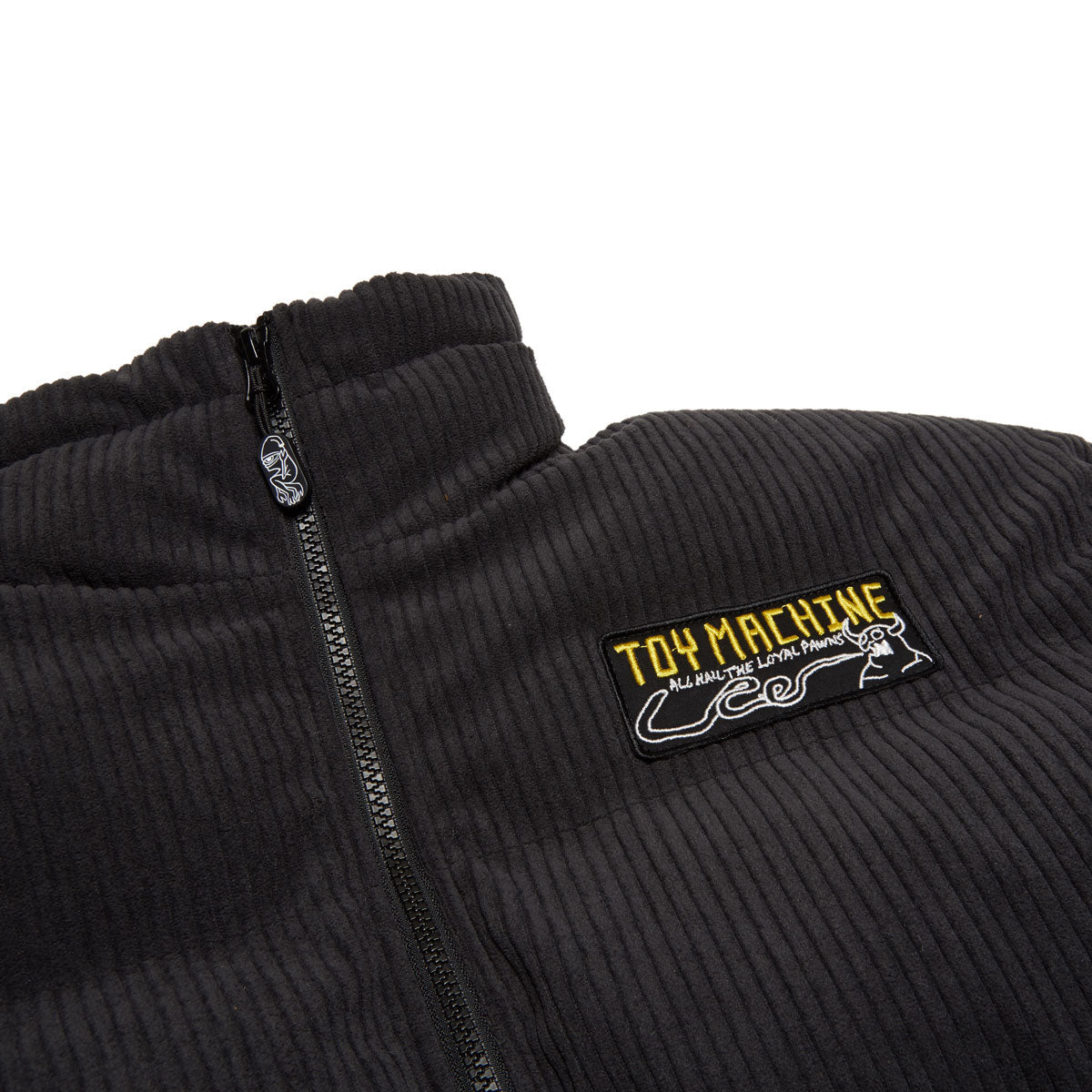 Toy Machine Corduroy Puffer Jacket - Black image 3