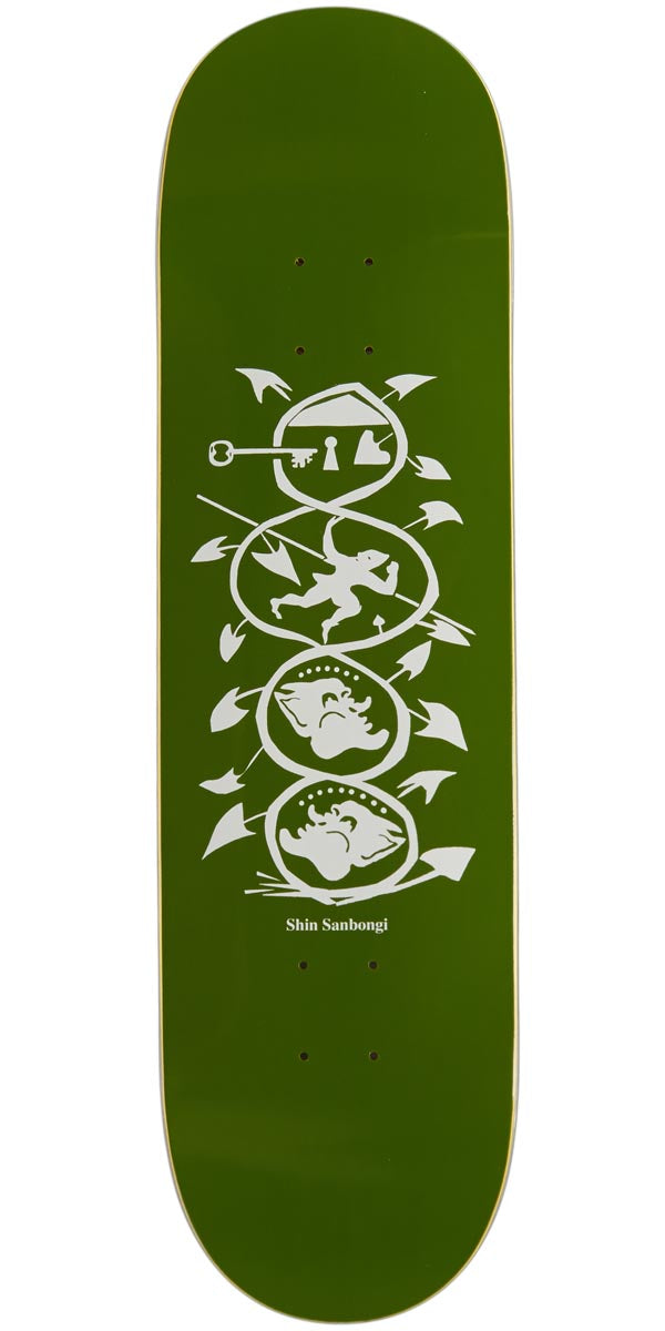 Polar Shin Sanbongi The Spiral of Life Skateboard Deck - Olive - 8.50