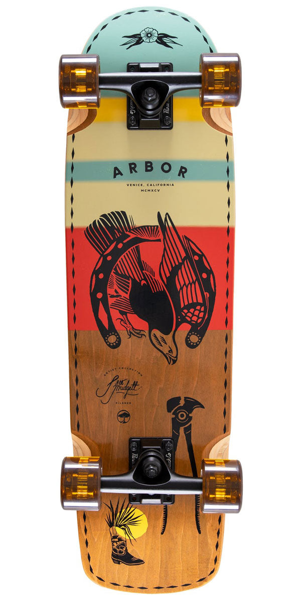 Arbor Jess Mudgett Pilsner Prebuilt Longboard Complete image 1