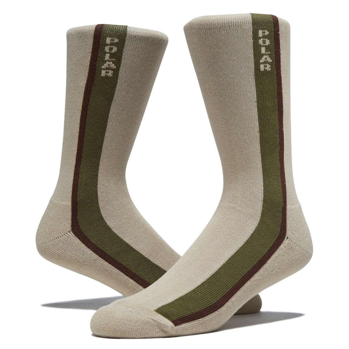 Polar Side Stripe Business Socks - Beige image 2