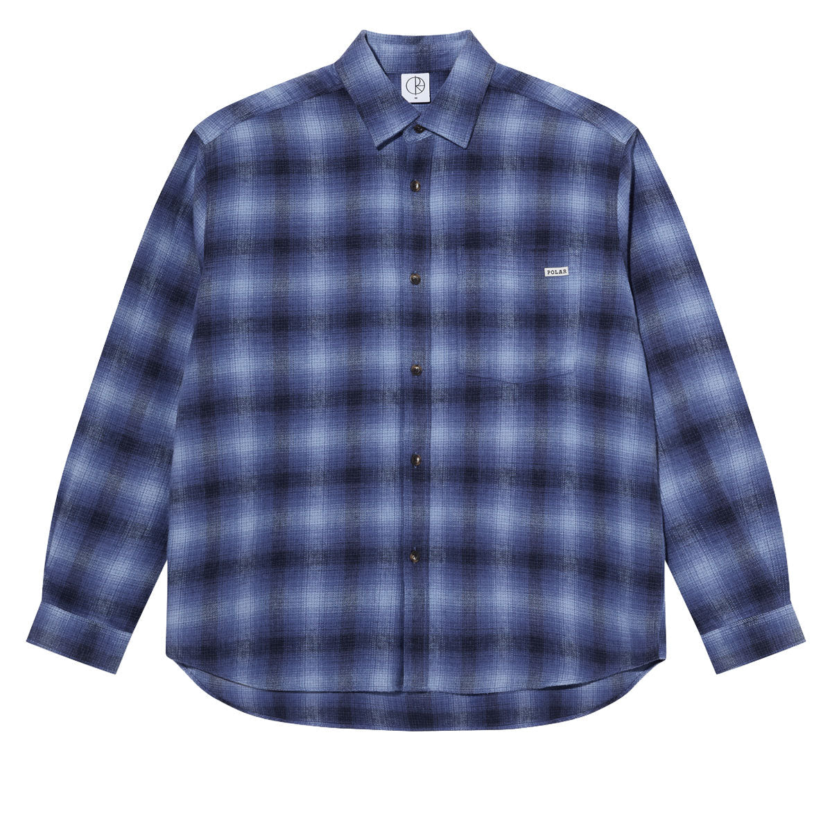 Polar Mitchell Shadow Check Long Sleeve Shirt - Blue image 1