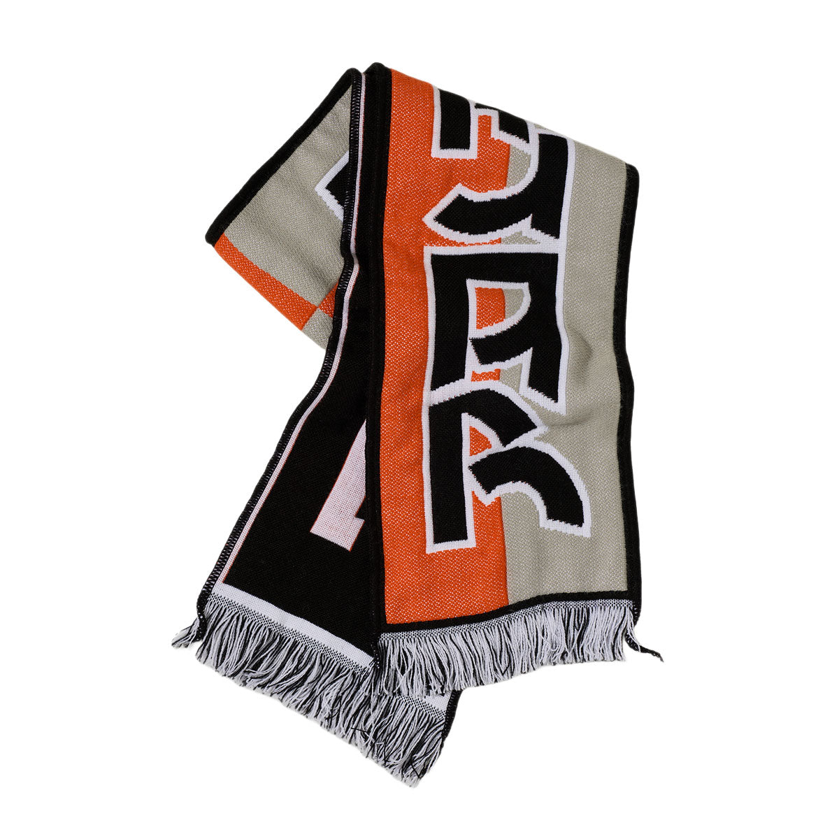 Polar Football Squares Scarf - Orange/Grey image 1
