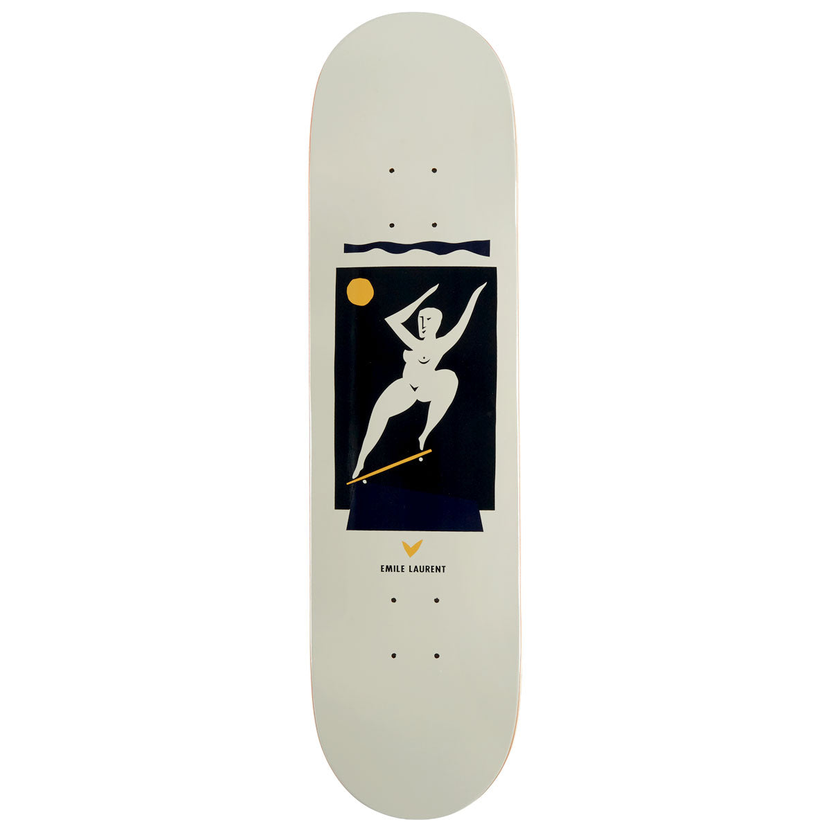 Polar Emile Laurent Crooks Skateboard Deck - Cream - 8.375