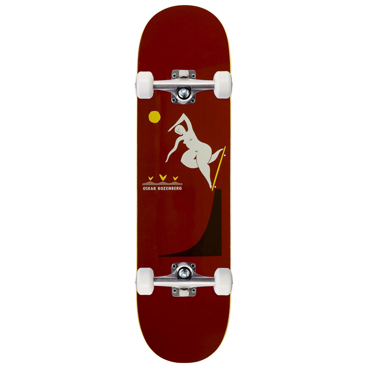 Polar Oskar Rozenberg BS Noseblunt Short Skateboard Complete - Burnt Red - 8.25