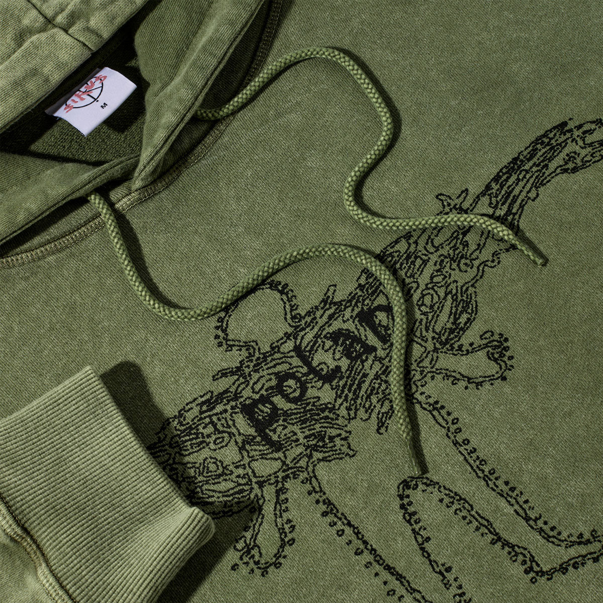 Polar Soul Acid Frank Hoodie - Army Green image 2