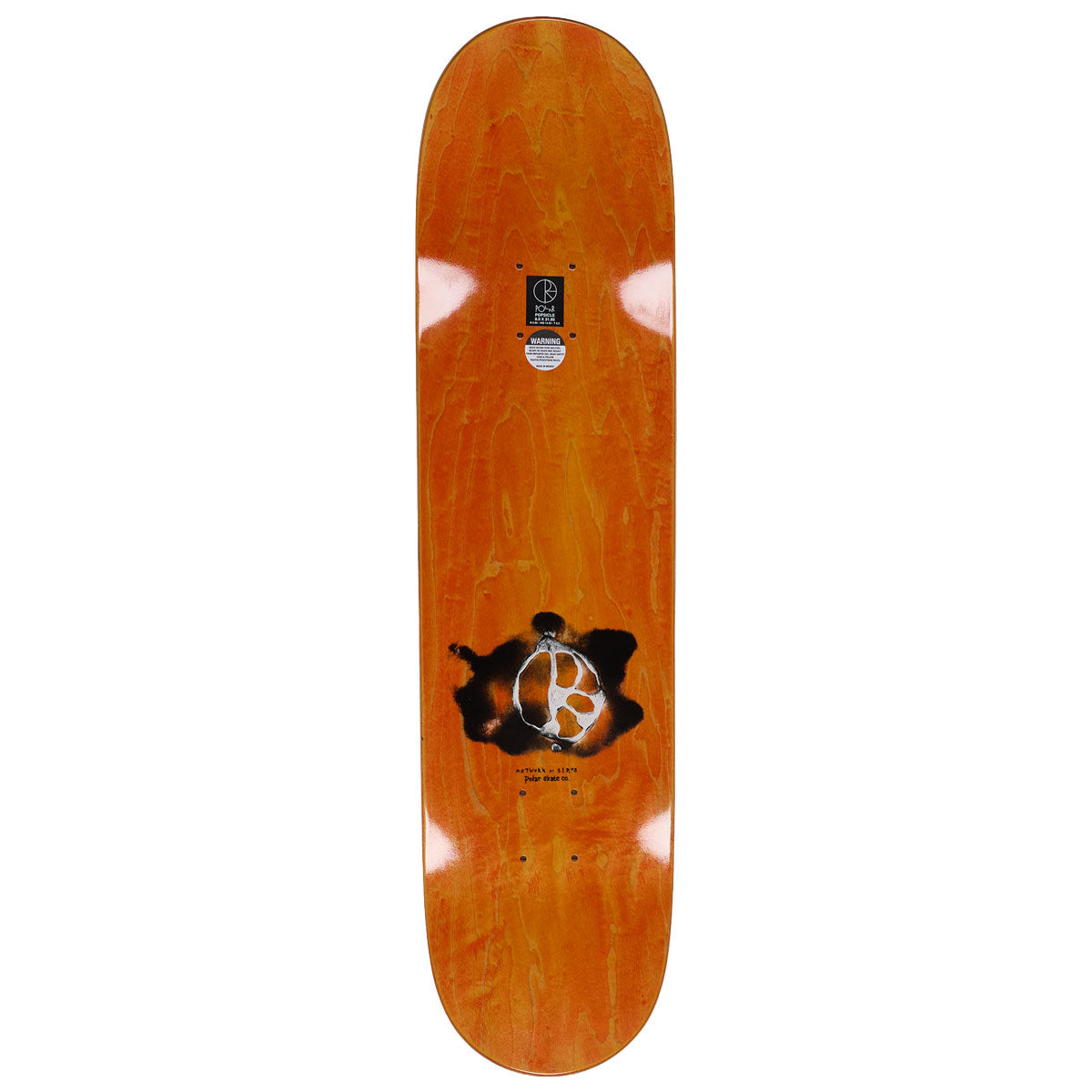 Polar Stroke Logo Team Skateboard Deck - Black - 8.25