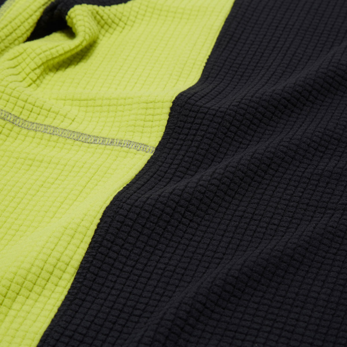 Polar Grid Fleece Sweater - Black/Chartreuse image 4