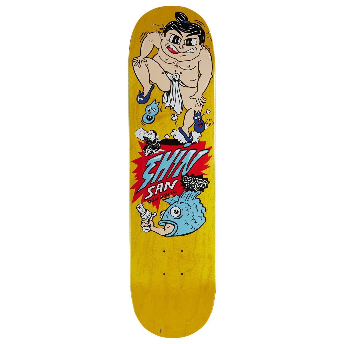 Polar Shin Sanbongi Bongi Boy Skateboard Deck - Yellow - 8.00