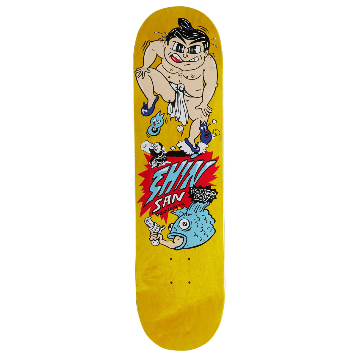 Polar Shin Sanbongi Bongi Boy Skateboard Deck - Yellow - 8.25