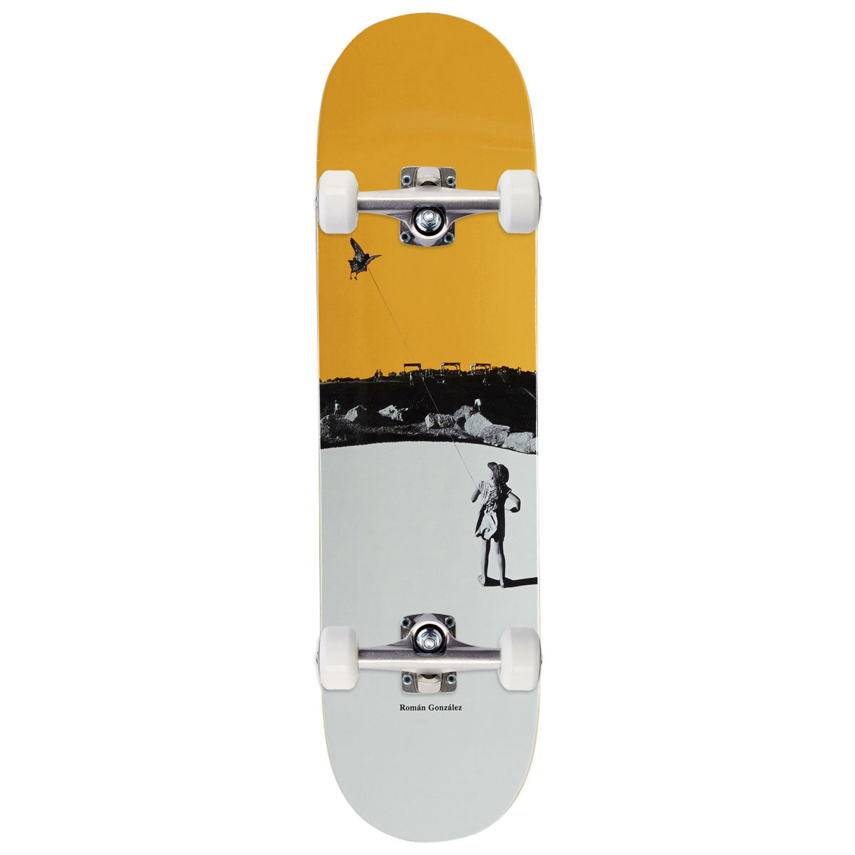 Polar Roman Gonzalez Kite Skateboard Complete - Yellow - 8.25