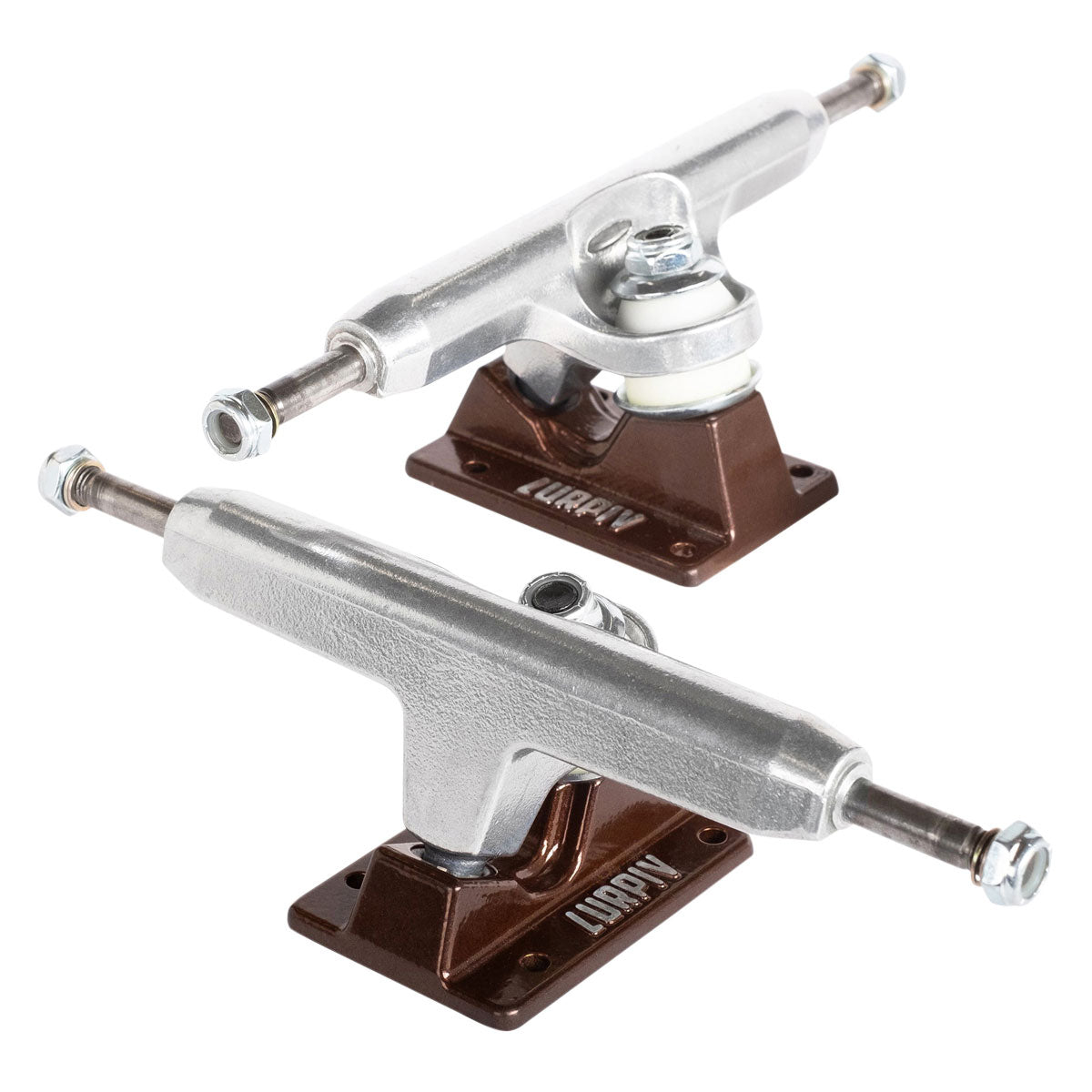 Lurpiv 3 Skateboard Trucks - Polished/Brown - 150mm image 3