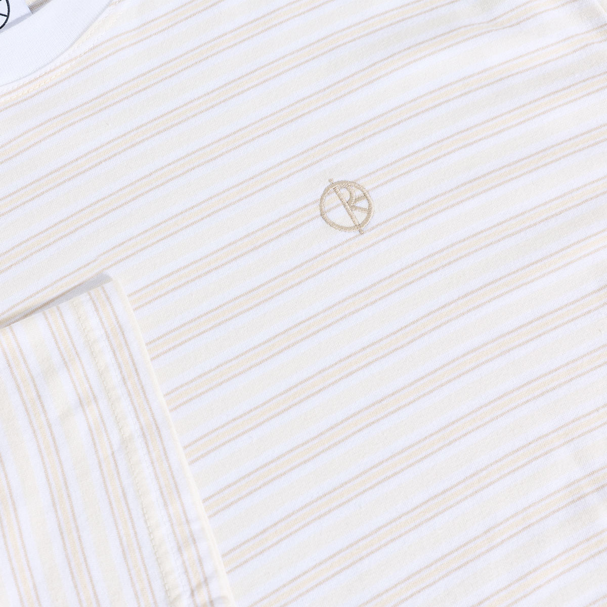 Polar Stripe T-Shirt - White/Taupe image 2