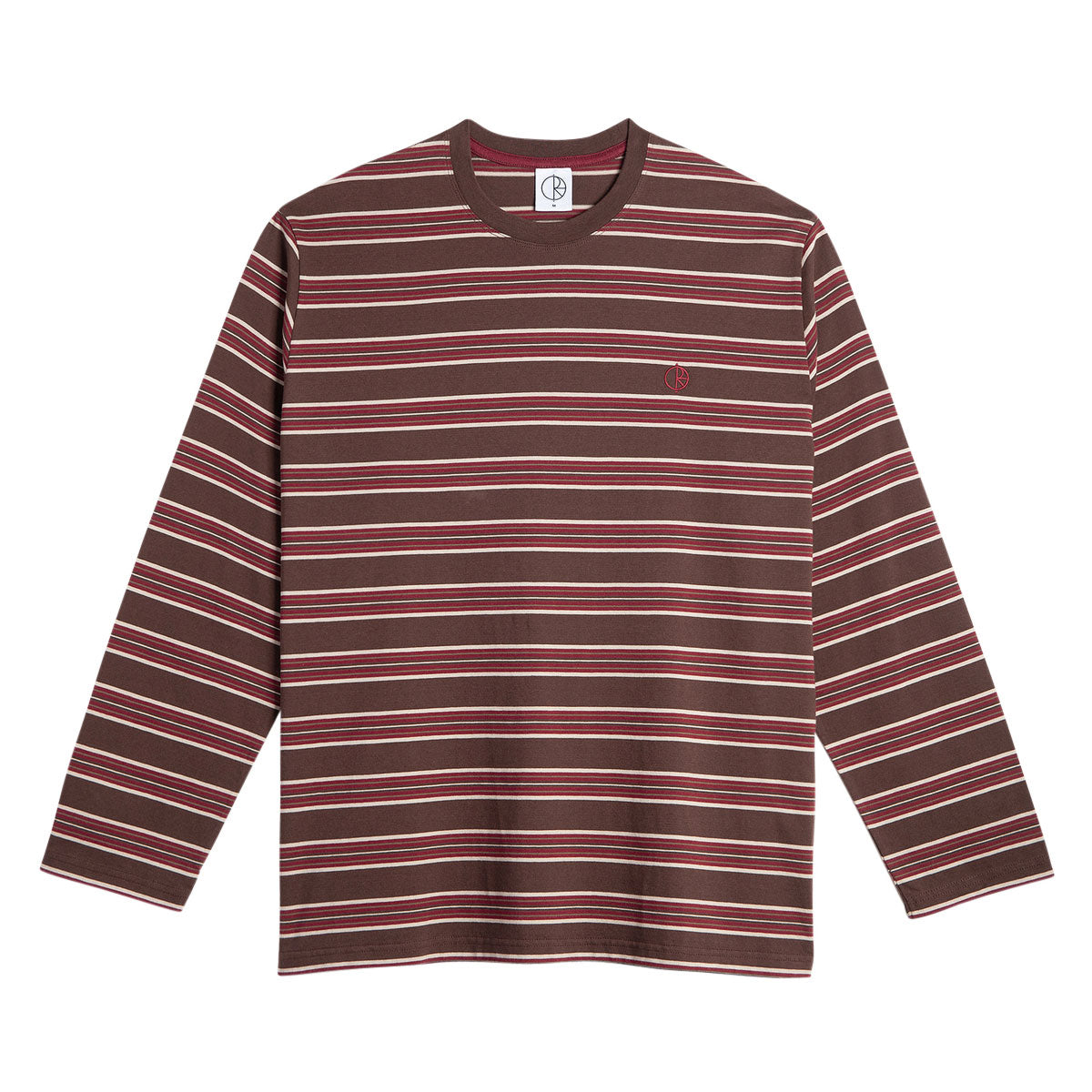 Polar Steve Stripe Long Sleeve T-Shirt - Brown/Red image 1